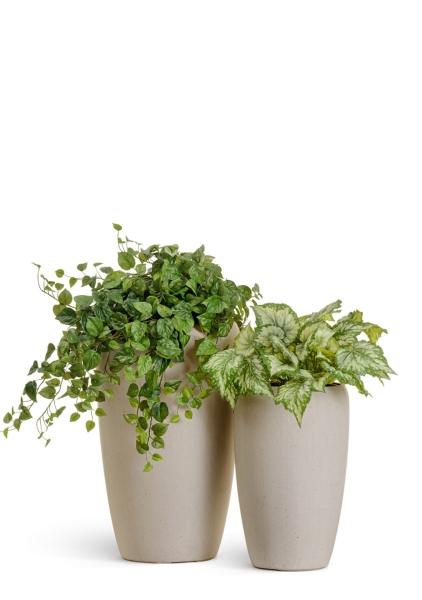 Кашпо TREEZ Effectory, Высокий округлый конус, Белый песок Кашпо TREEZ Effectory, Высокий округлый конус, Белый песок