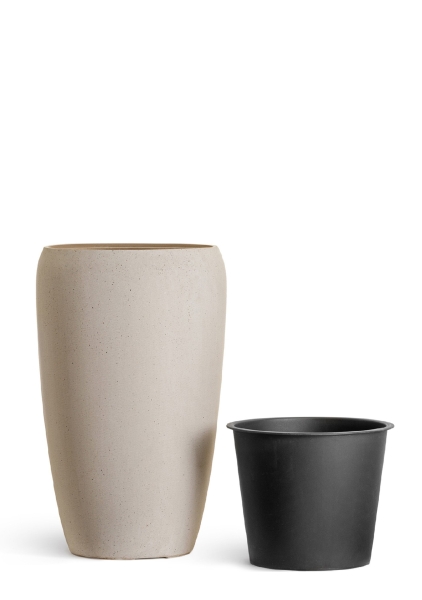 Кашпо TREEZ Effectory, Высокий округлый конус, Белый песок Кашпо TREEZ Effectory, Высокий округлый конус, Белый песок